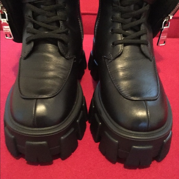 Prada Monolith Leather Boots - Picture 3 of 8